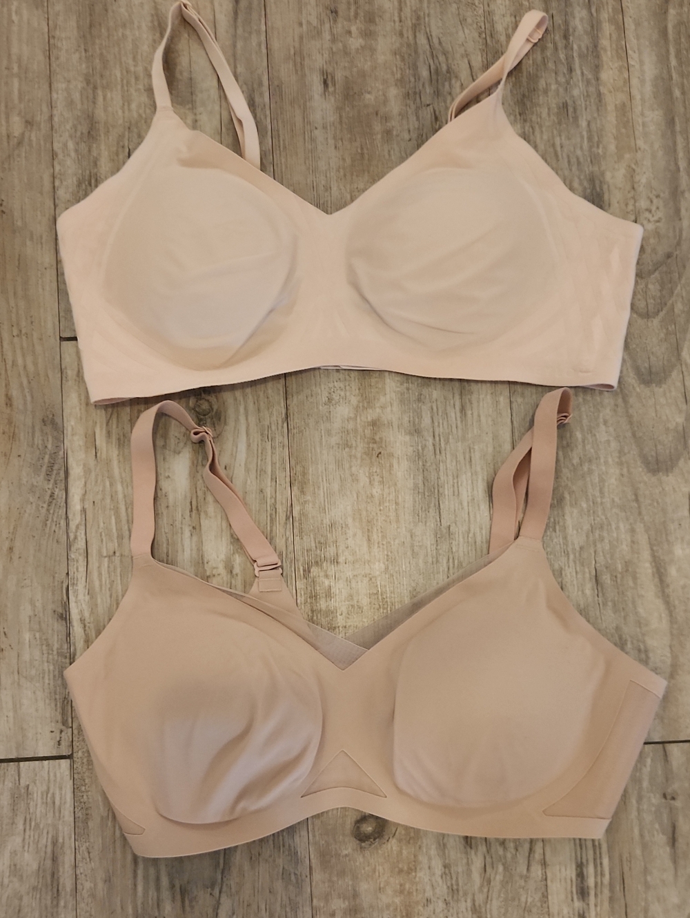 Honeylove Seamless Nude/Blush Wireless Bra Duo